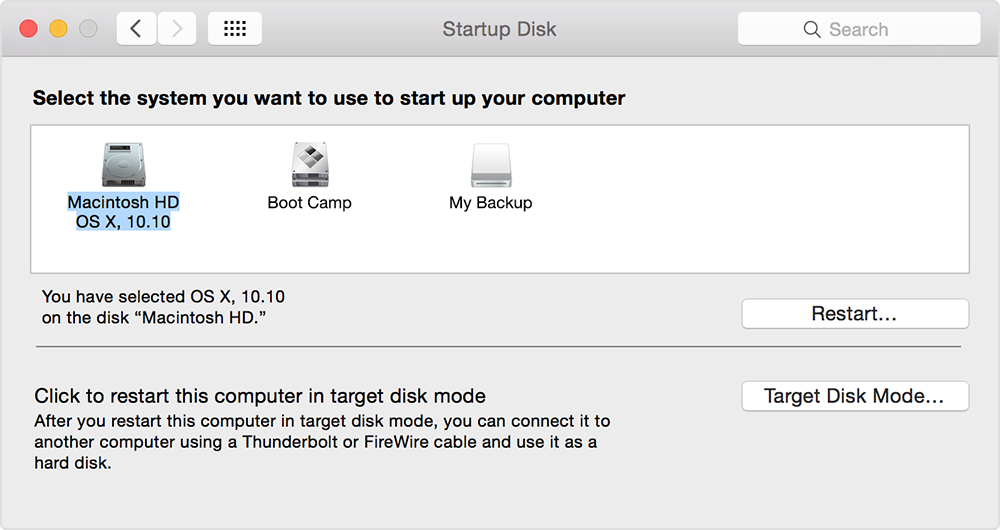 Startup Disk For Mac Os X From Windows